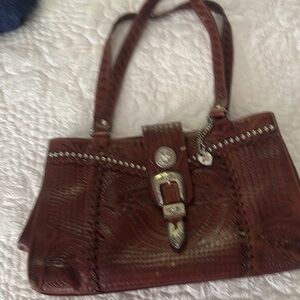 Elegant Brown Leather Handbag